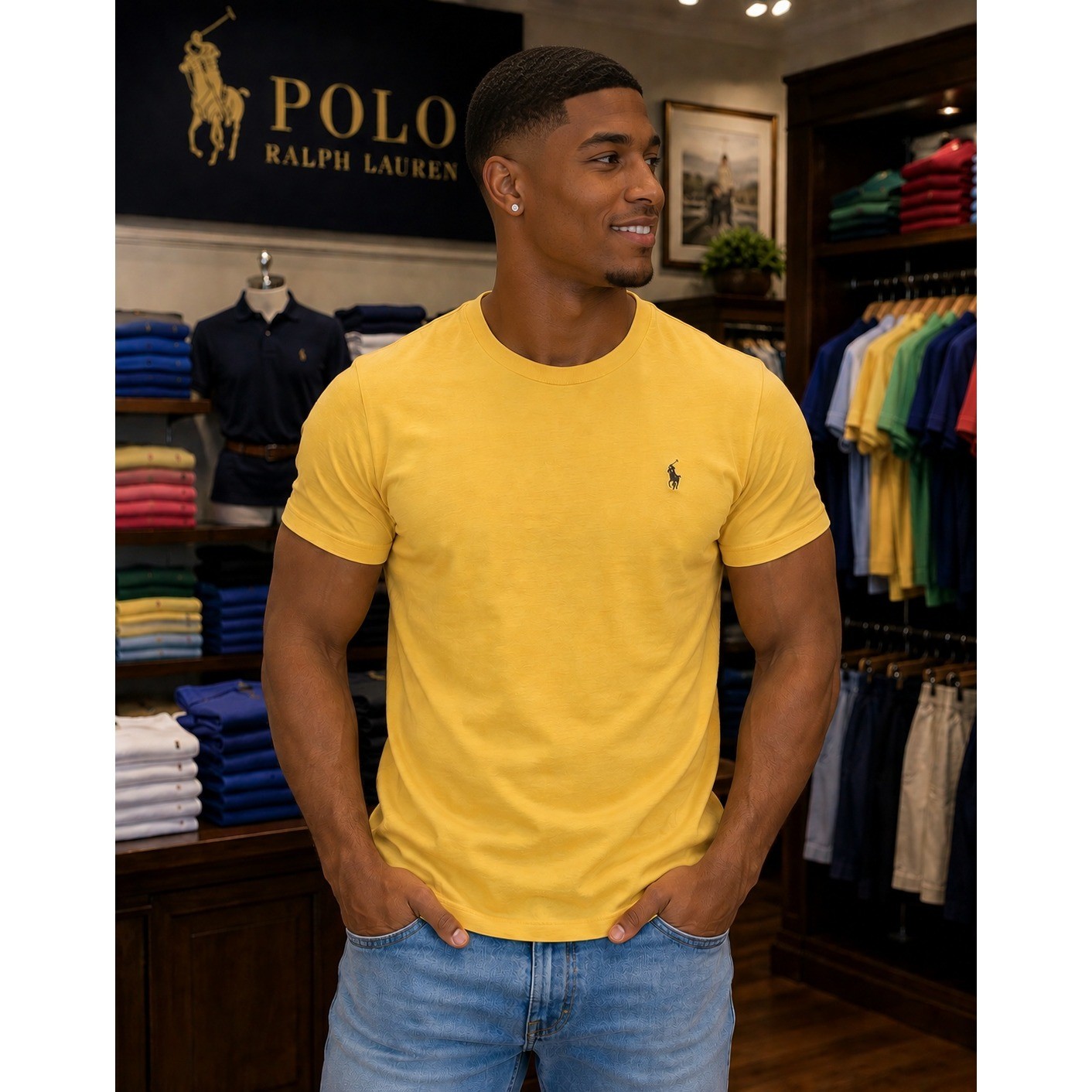 Polo Ralph Lauren Mens Winter Yellow Cotton Crewneck T-Shirt 3XB 710/671615022 gallery