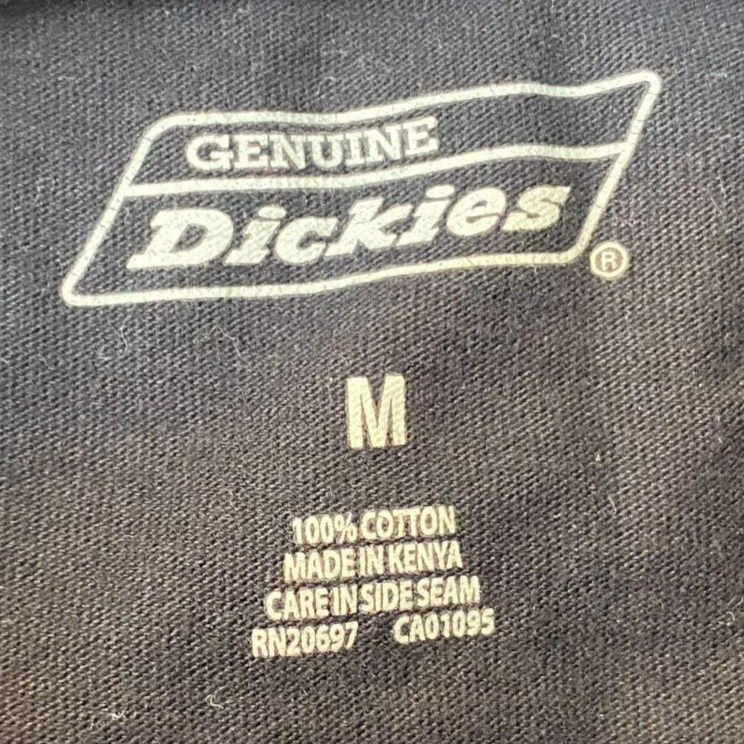 Genuine Dickies Men T-Shirt Medium Long Sleeve Pocket Tee Black Crew Neck Cotton gallery