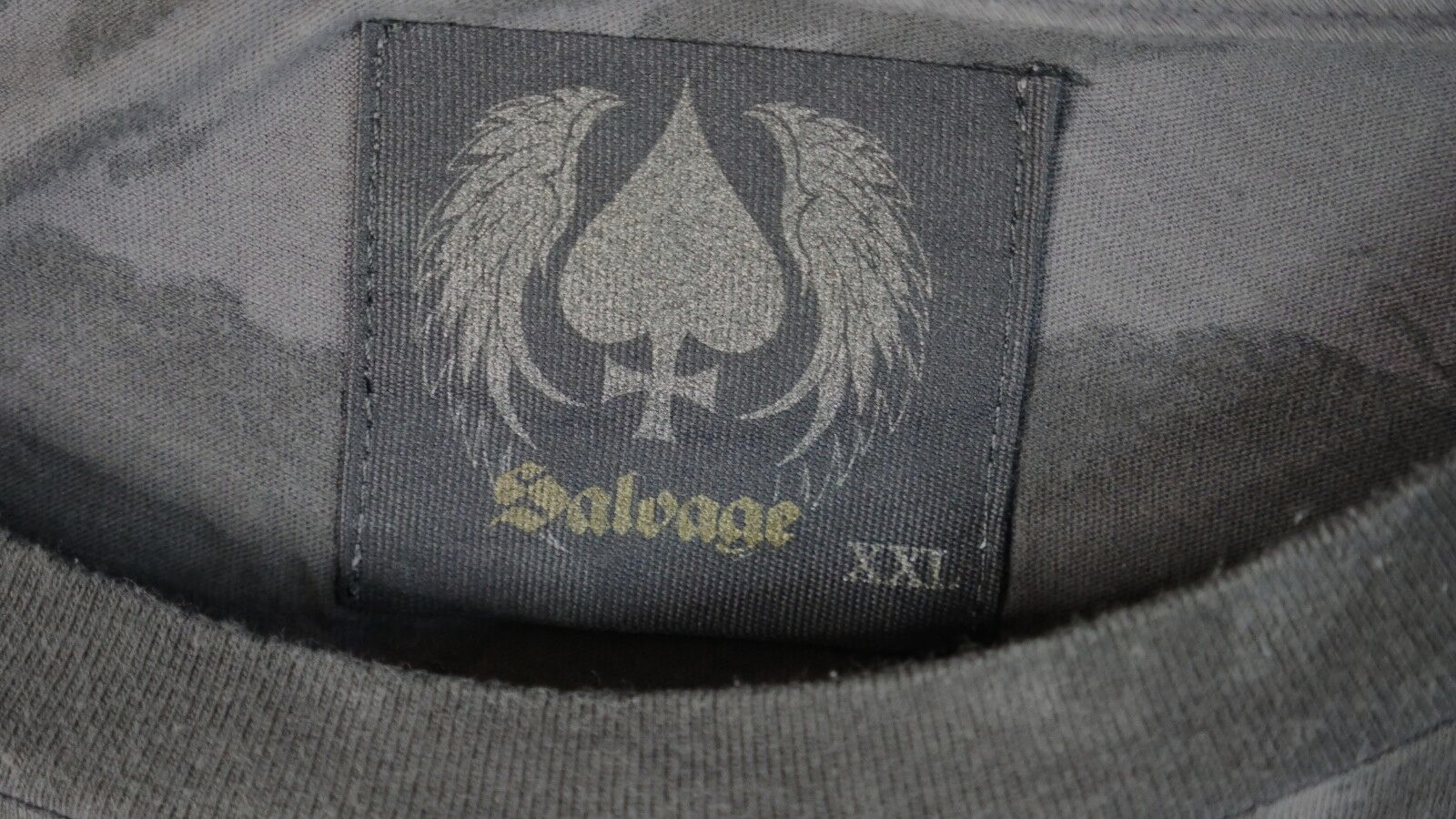 Genuine Vintage Salvage Brand T Shirt "Shogun" Charcoal V51T425 Size XXL gallery