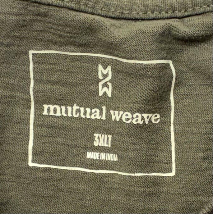 Mutual Weave Men's 3XLT Crew Neck Green Pocket T-Shirt Short Sleeve Pre-owned gallery