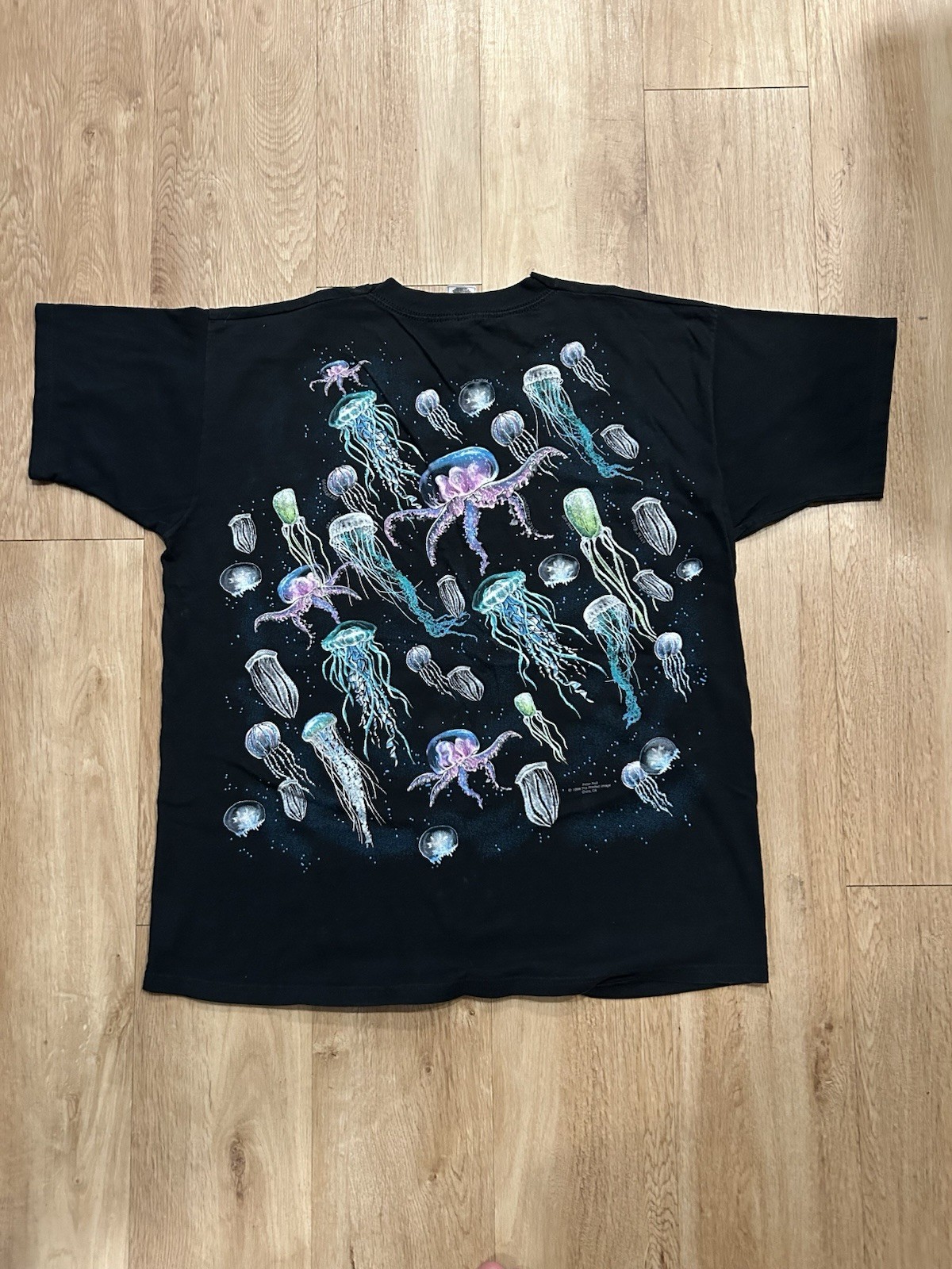Vintage Jellyfish Species Swarm Shirt XL Fruit Of The Loom 1998 gallery