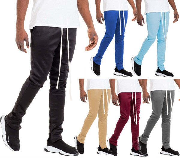 SOLID COLOR PLAIN BASIC TRACK PANTS gallery