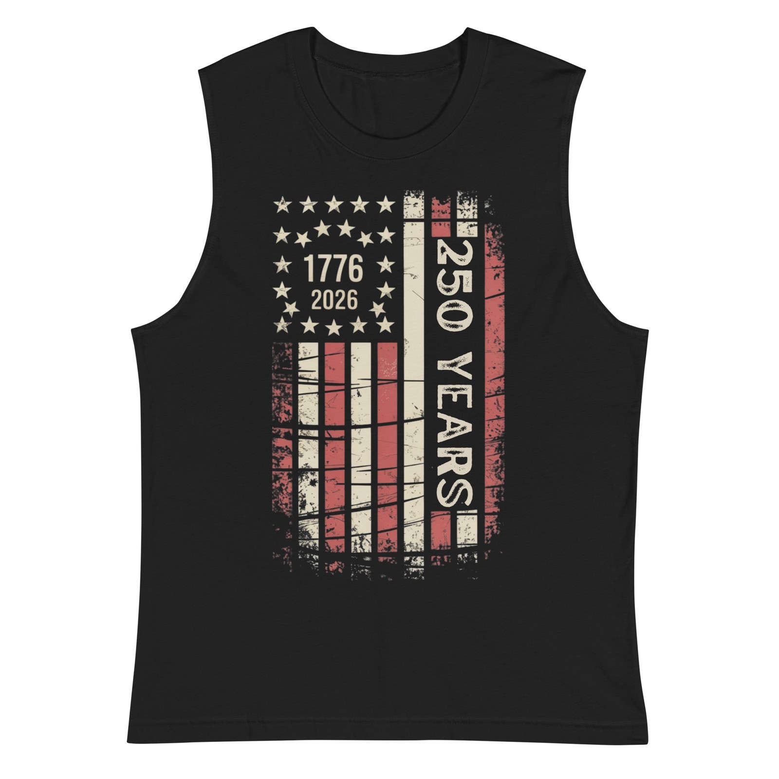 America's 250th Birthday Distressed Flag Design Unisex Muscle Shirt gallery