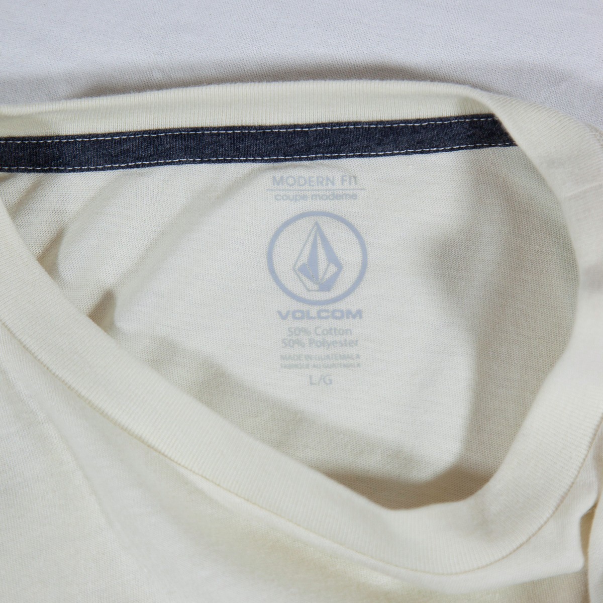 Volcom True To This t-shirt, men size L, Ivory gallery