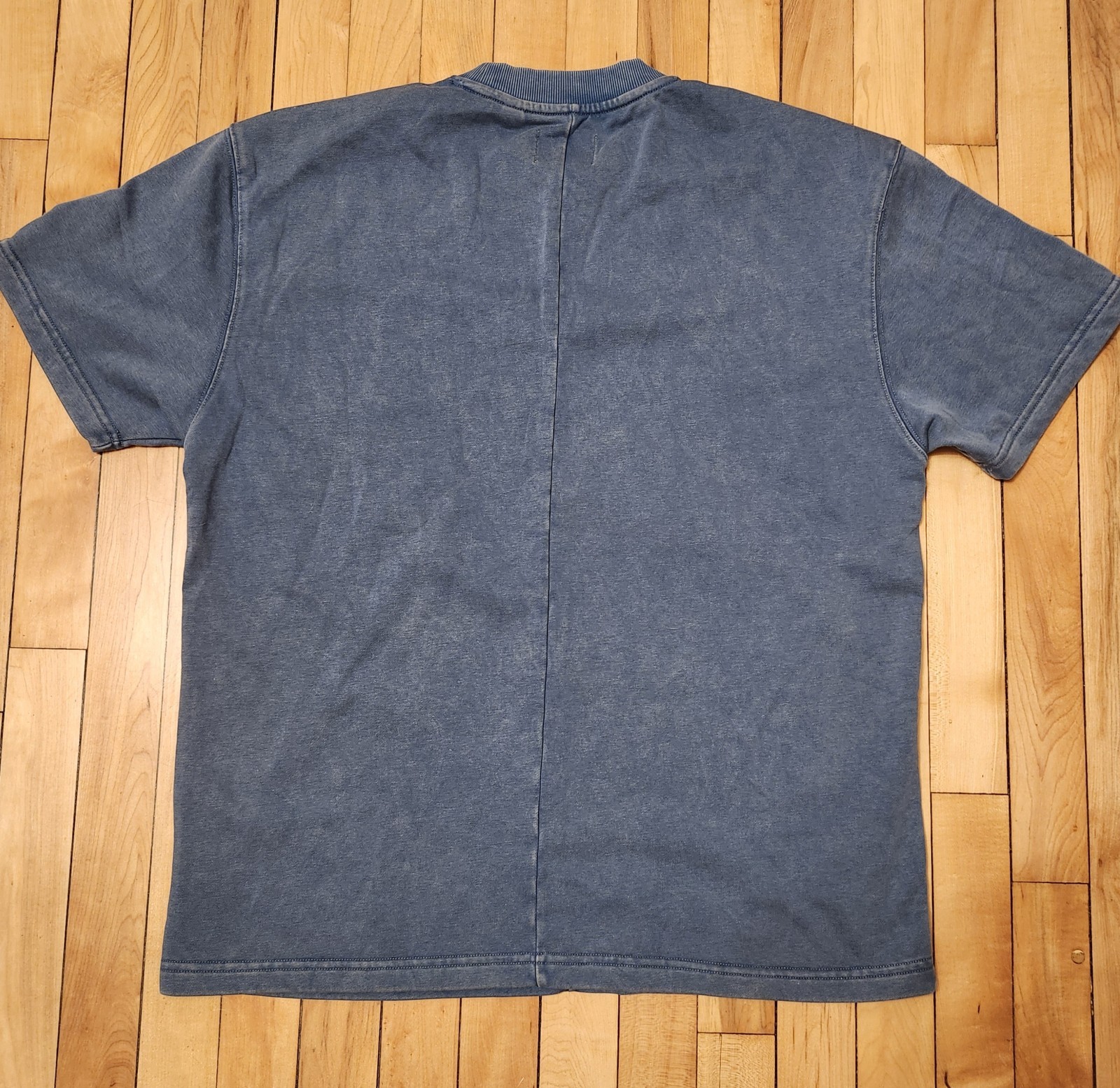 GFTD LA Men’s Blue Textured Front Web Tshirt-Great Quality Cotton Fabric - Small gallery
