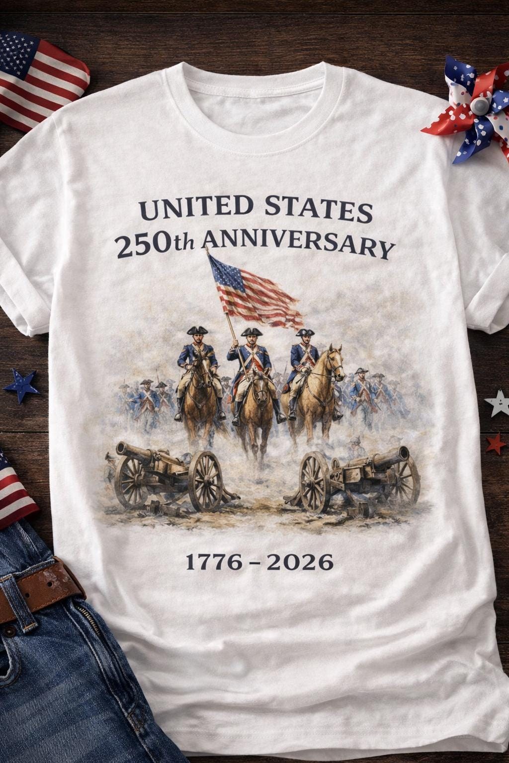 America 250th Anniversary Shirt, Revolutionary War Soldiers Tee, 1776-2026 gallery
