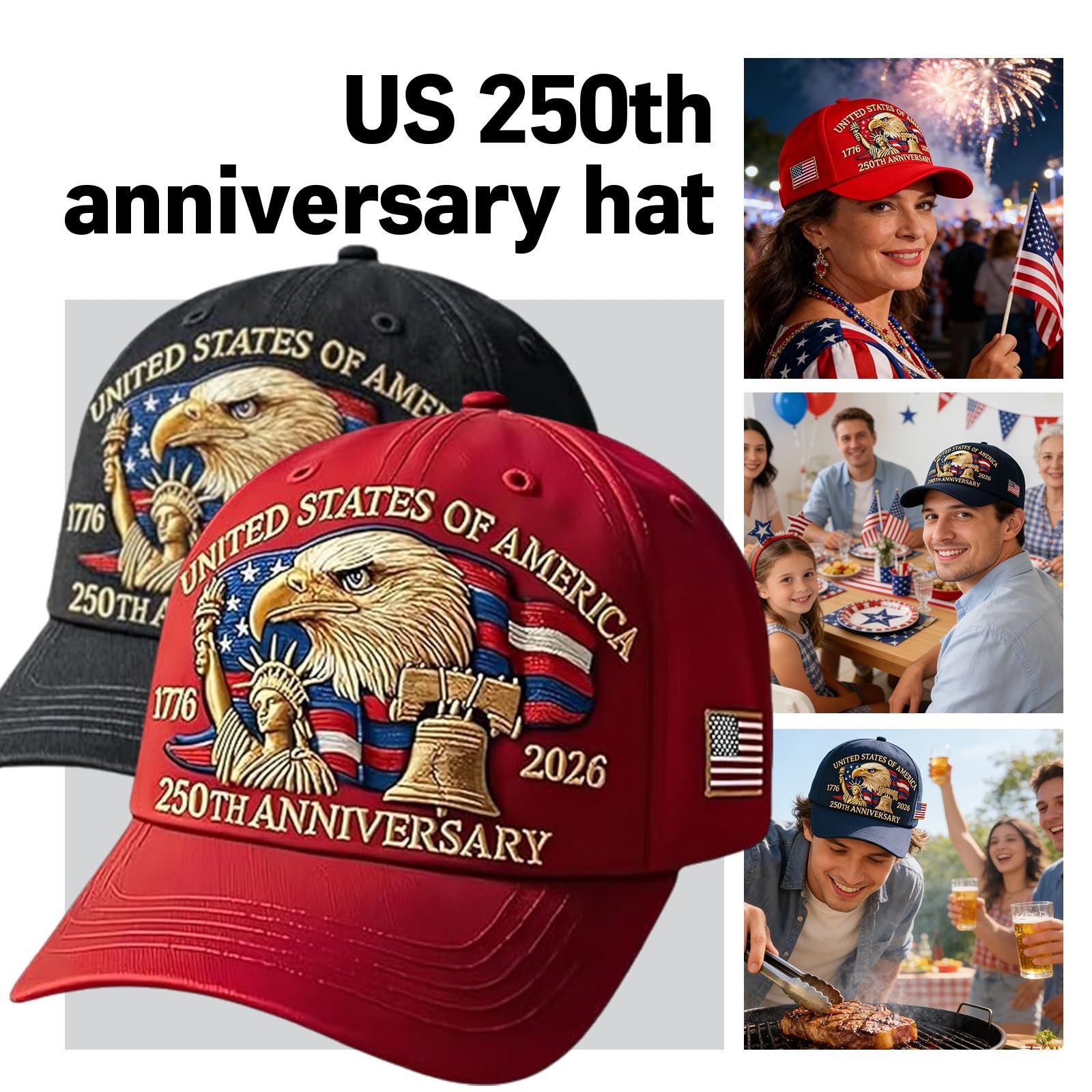 250th Anniversary USA Hat Adjustable United States 250th Anniversary Hat Ret... gallery