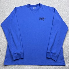 Arc’teryx Kragg SL Cotton Bird Tile LS Shirt Mens Medium Blue Long Sleeve Tee