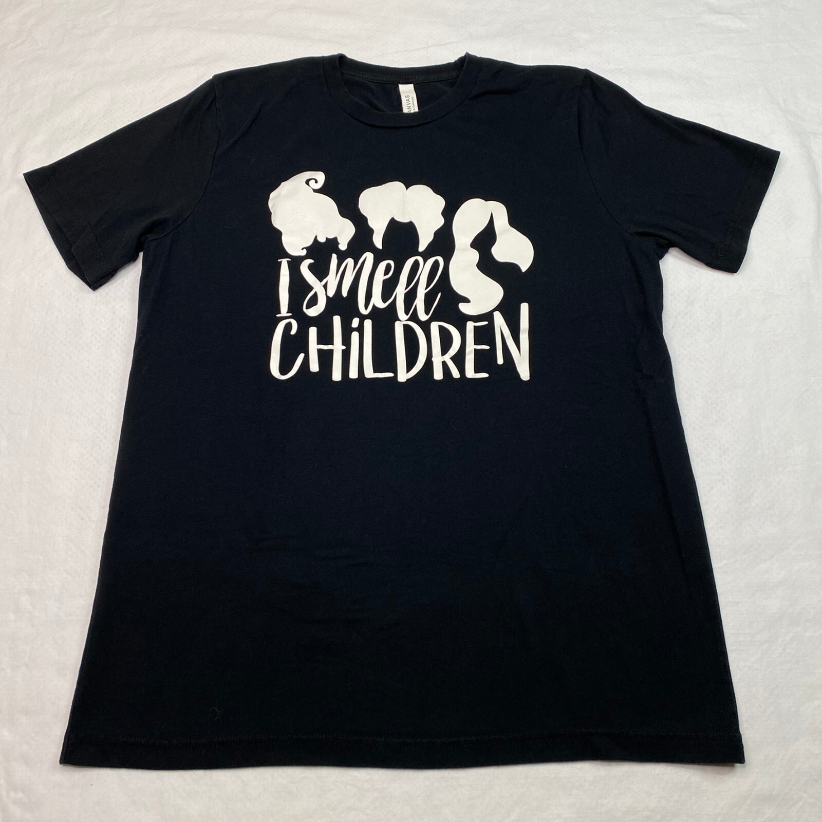 Bella + Canvas Unisex T Shirt sz L Black Short Sleeve Crew Neck Hocus Pocus gallery