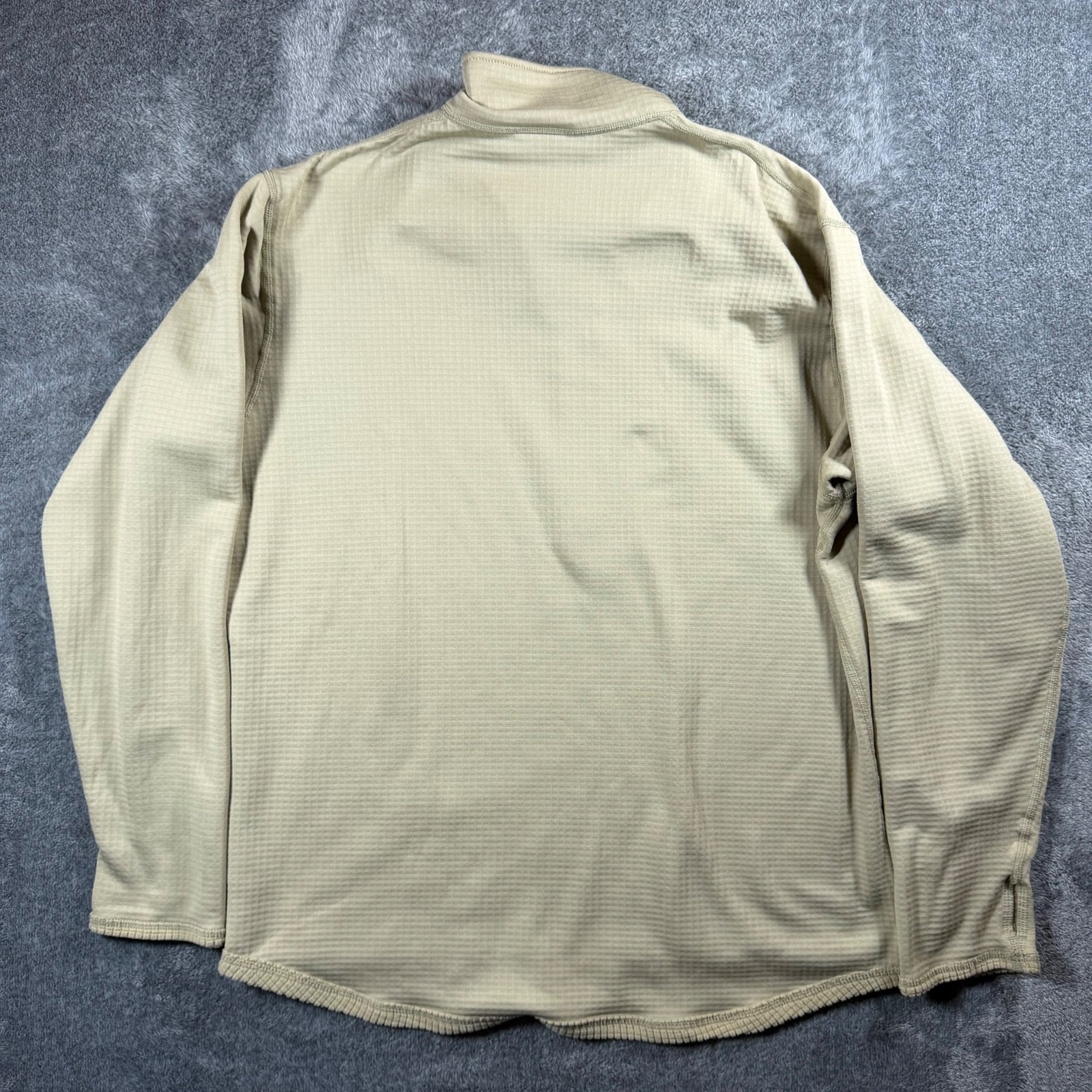 Peckham Pullover Shirt Mens Large 1/4 Zip ECWCS Gen III Tan Waffle Knit Thermal gallery