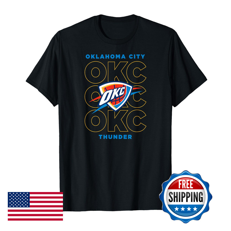 Nba – Oklahoma City Thunder Stacked City Logo T-Shirt