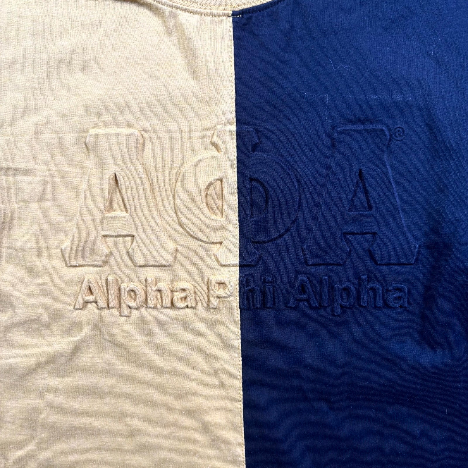 Greek Traditions Alpha Phi Alpha Fraternity T-Shirt Mens XL Black Gold Embossed gallery