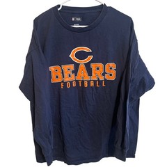 NFL Team Apparel Chicago Bears Shirt Mens XL Navy Blue Long Sleeve Football NFL
