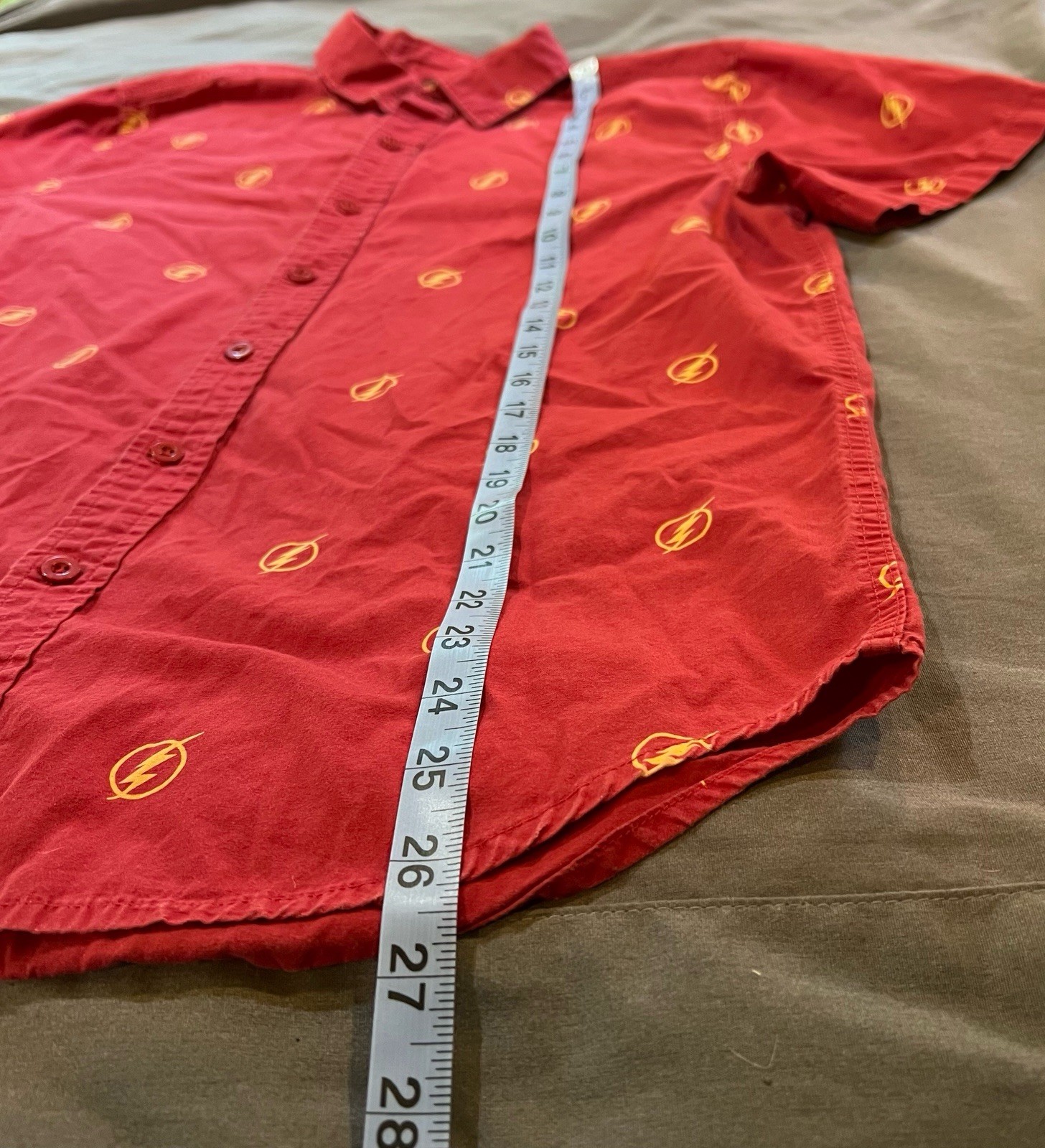 DC Comics The Flash Logo Button-Up Shirt Size XS gallery