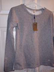 New Silver Jeans Co TShirt Gray/ White Registered Brand Logo M