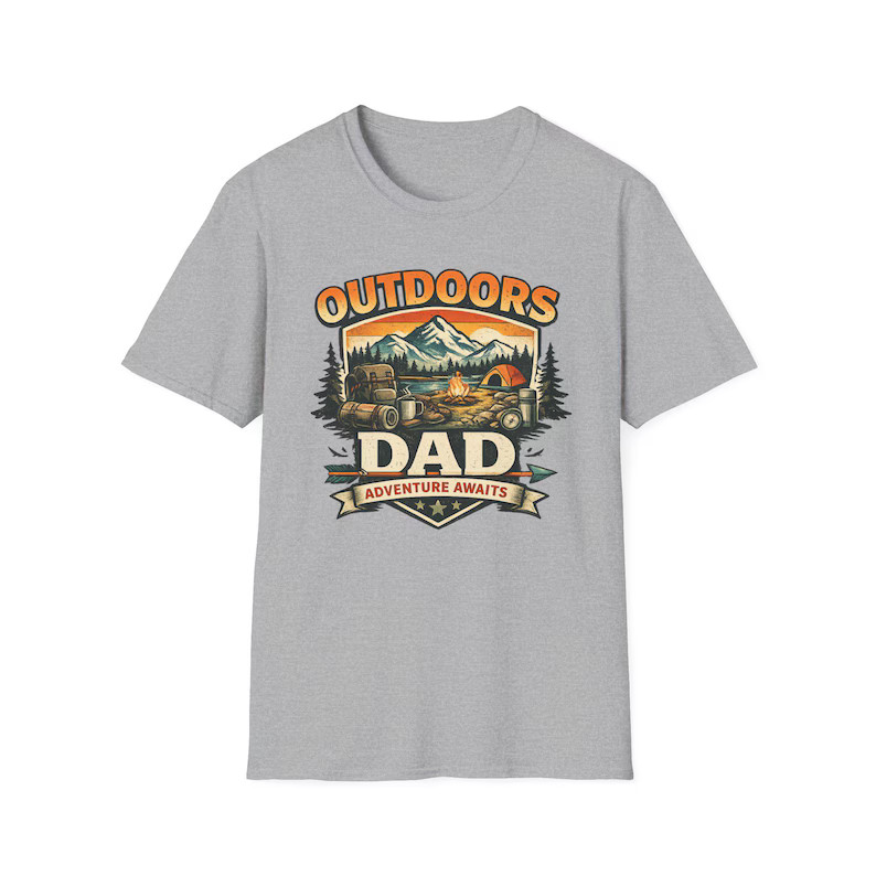 Outdoors Dad Camping Lake Gildan Tee Nature Fishing Hiking gallery