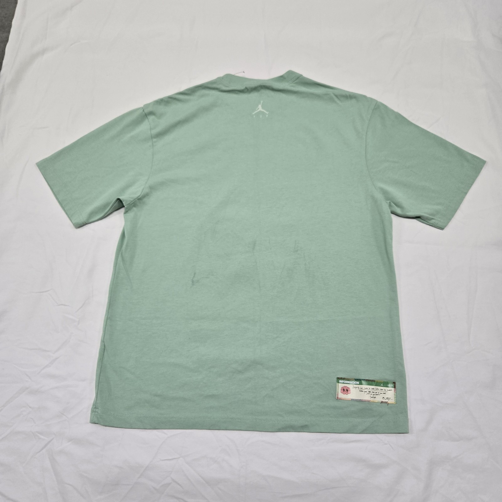 NEW Men's MEDIUM Air Jordan x J Balvin Enamel Mint Green T-Shirt DR2962 *FLAWS gallery