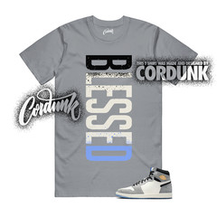 1 High OG All Star Cool Grey Sail Game Royal Black T Shirt Match VERTBLS