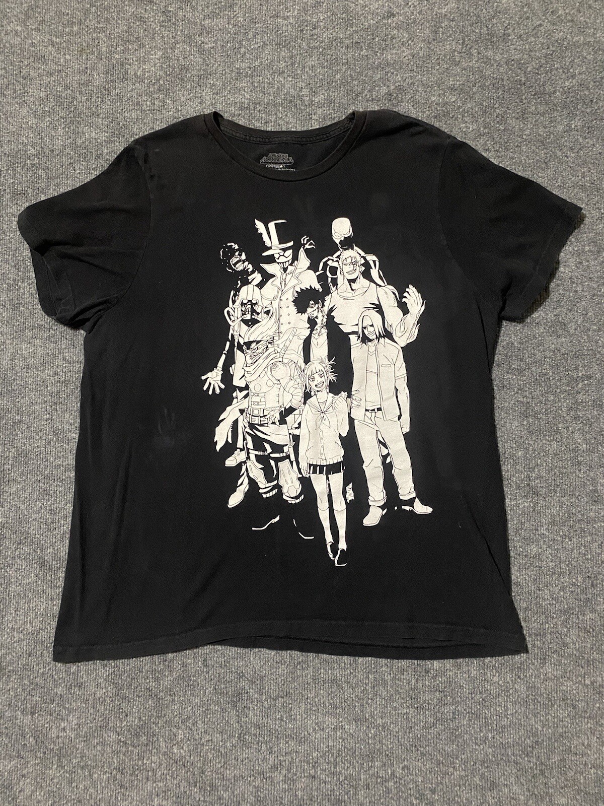 My Hero Academia Men’s T Shirt Black XL Graphics Front & Back Vanguard Squad gallery