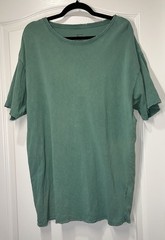BDG Urban Outfitters Distressed Cotton Crewneck Green T-Shirt Men’s Size Large
