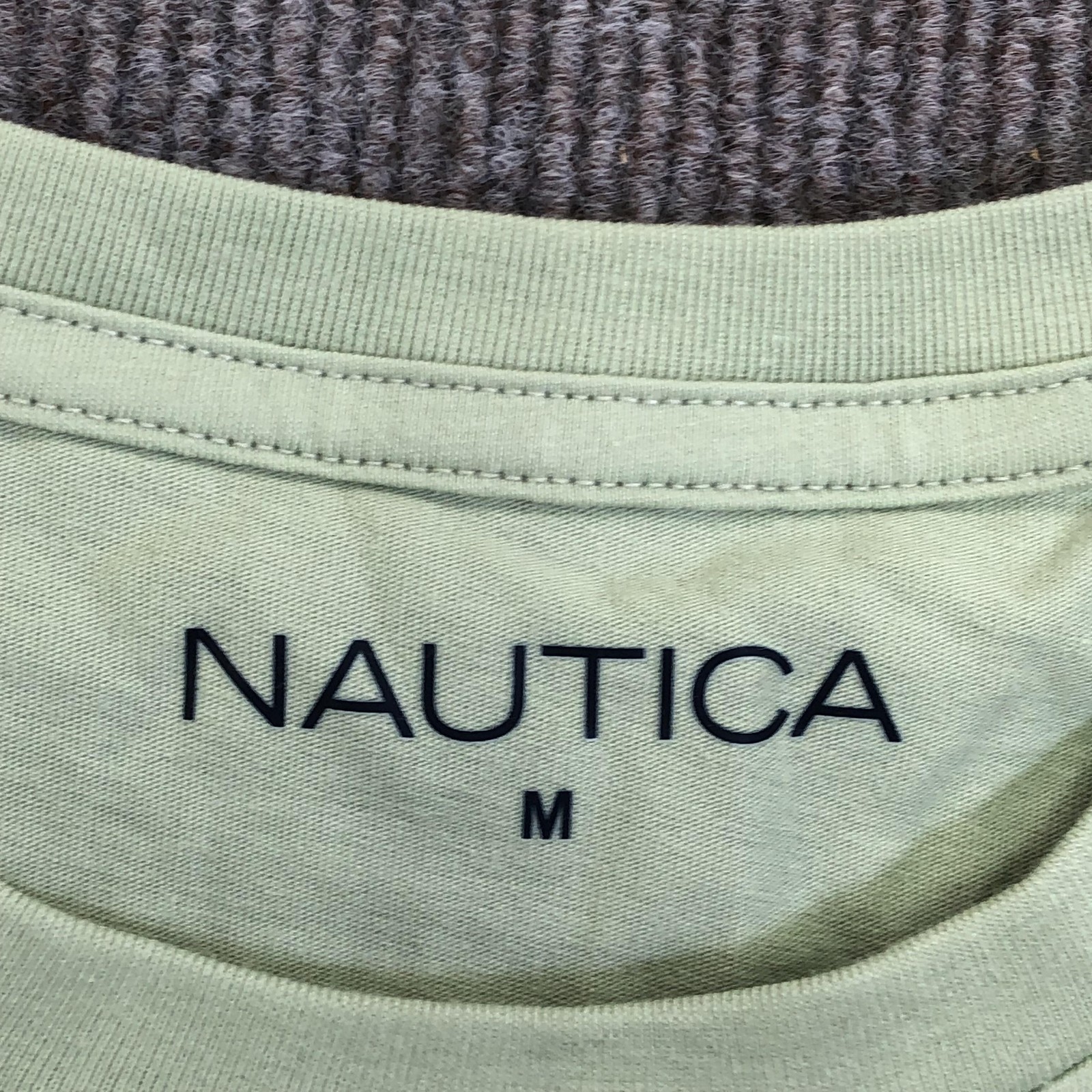 Nautica Shirt Mens Medium Green O-NS Yacht Club Graphic Tee Tagless Nautical gallery
