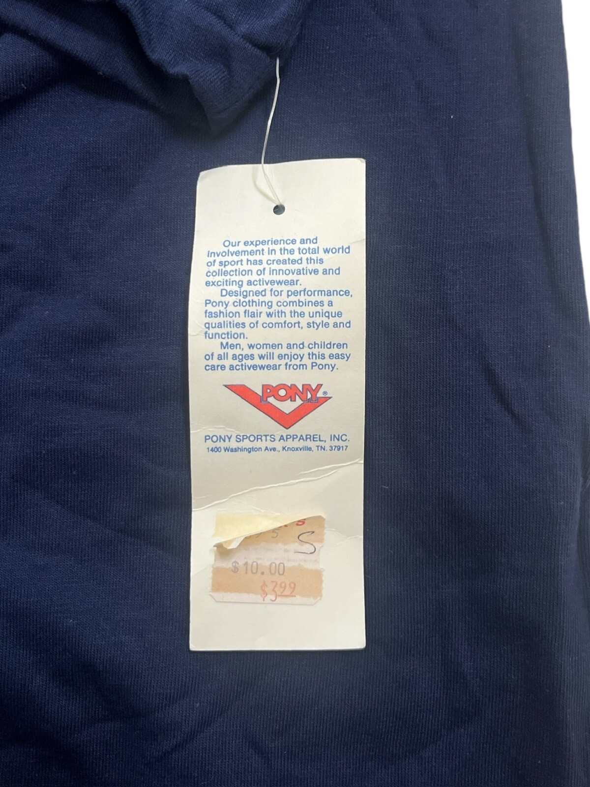 vintage PONY chevron t-shirt mens size small deadstock NWT 90s made in USA gallery