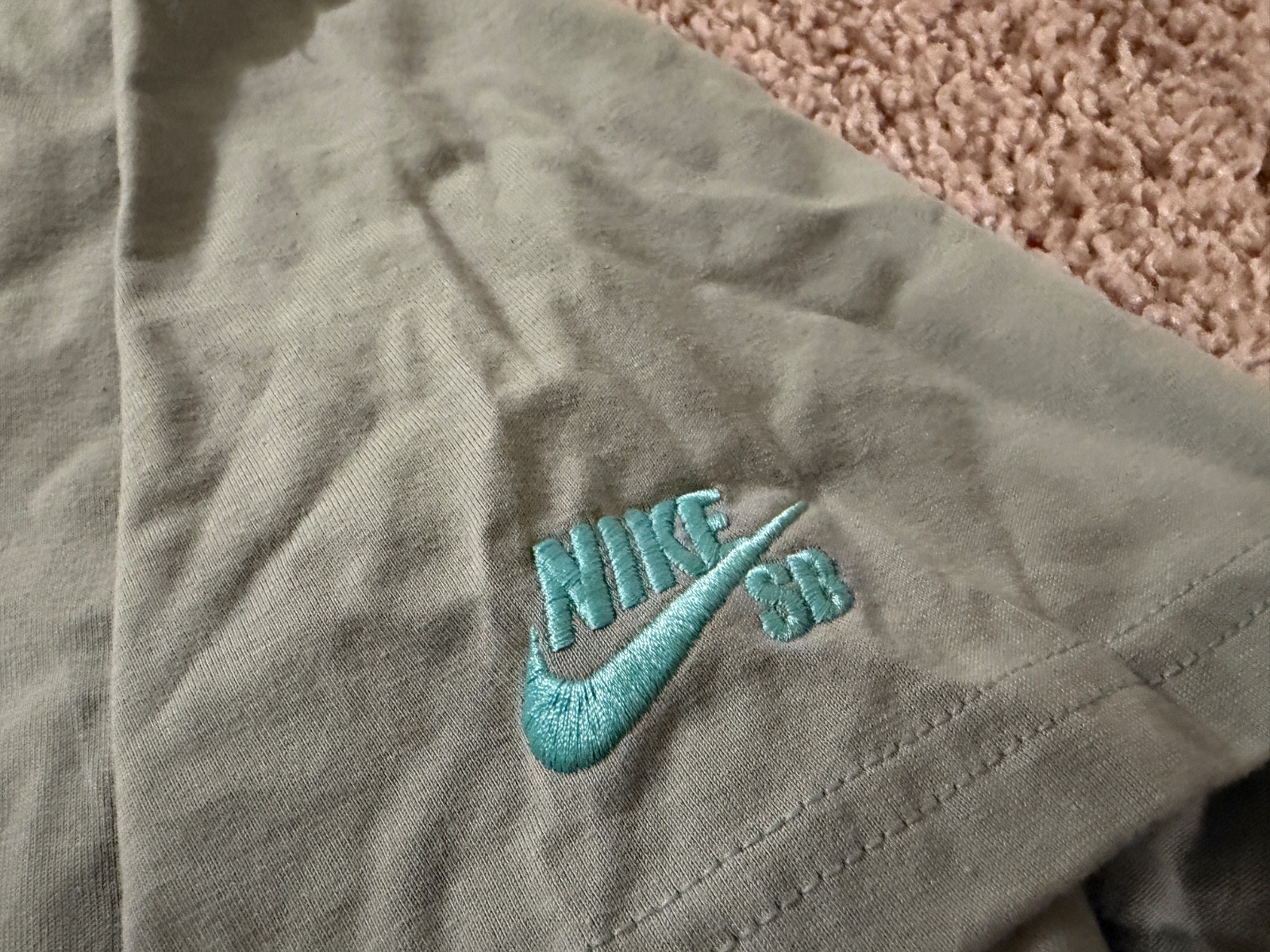 Nike SB Skate Board green aqua blue t shirt vintage swoosh rare classic LA NY XL gallery