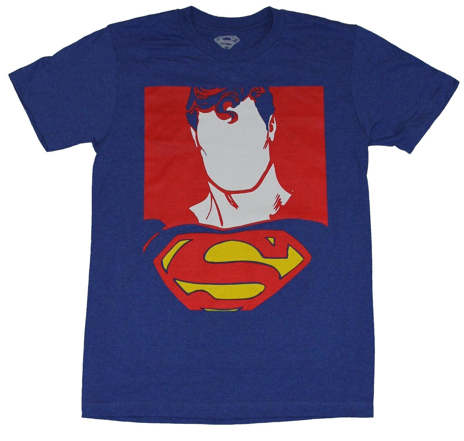 DC Comics Superman Portrait Blank Face Men’s Blue T-Shirt SM, MD, LG, XL, 2XL gallery