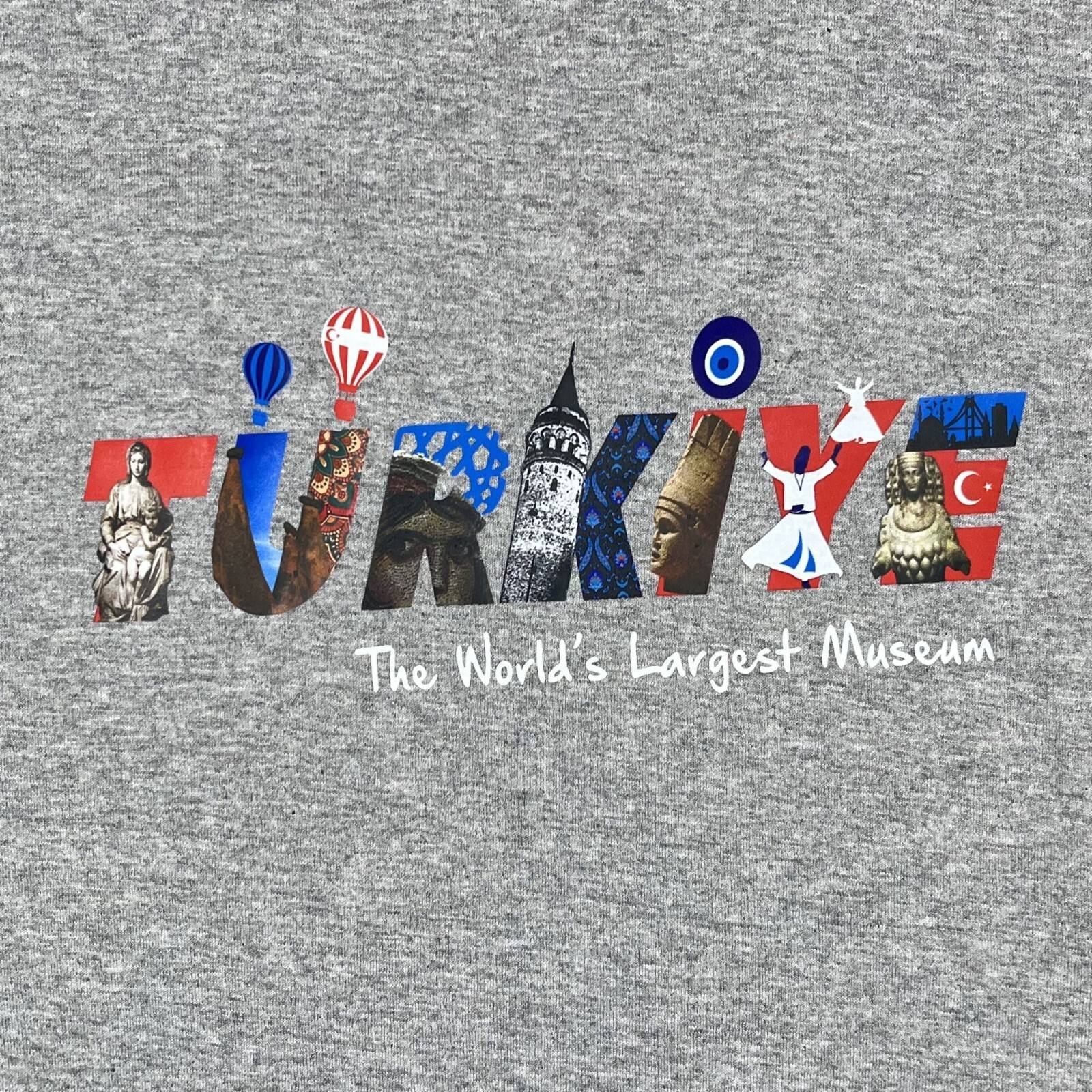 Turkey Turkiye the Worlds Largest Museum Gray T-Shirt Size XXL gallery