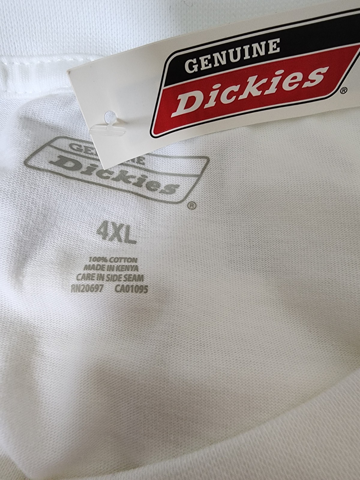 Genuine Dickies Performance Pocket Tee in White Size 4XL New With Tags gallery