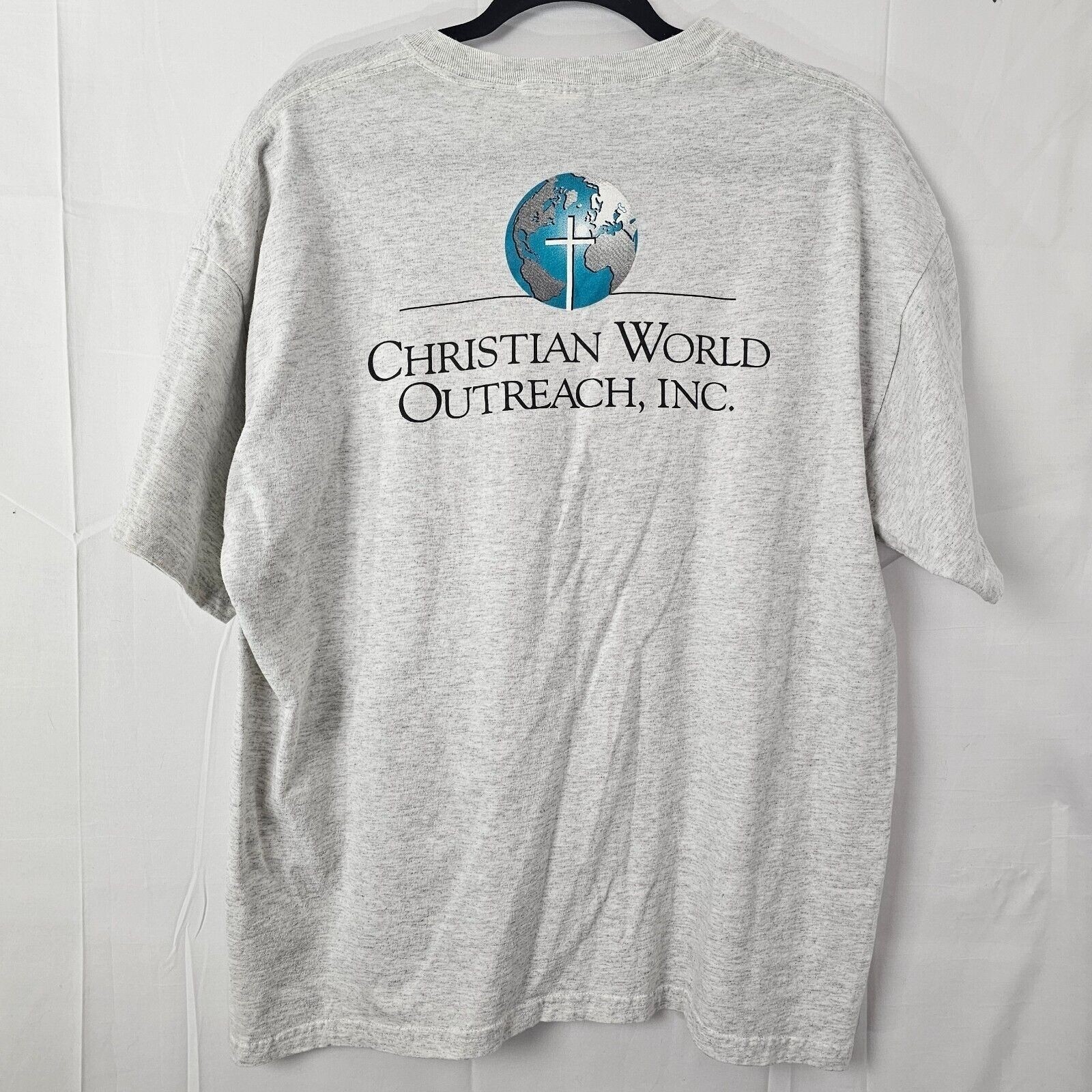 Vintage Gildan T Shirt Mens XL Christian Outreach International Short Sleeve Y2K gallery