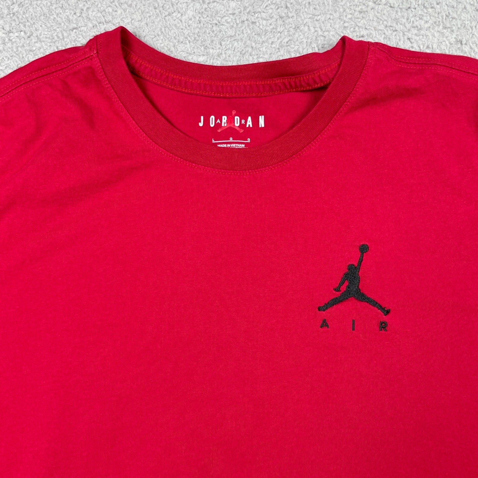 Jordan Jumpman Air T-Shirt Mens Large Red Short Sleeve Cotton DA6799-687 gallery