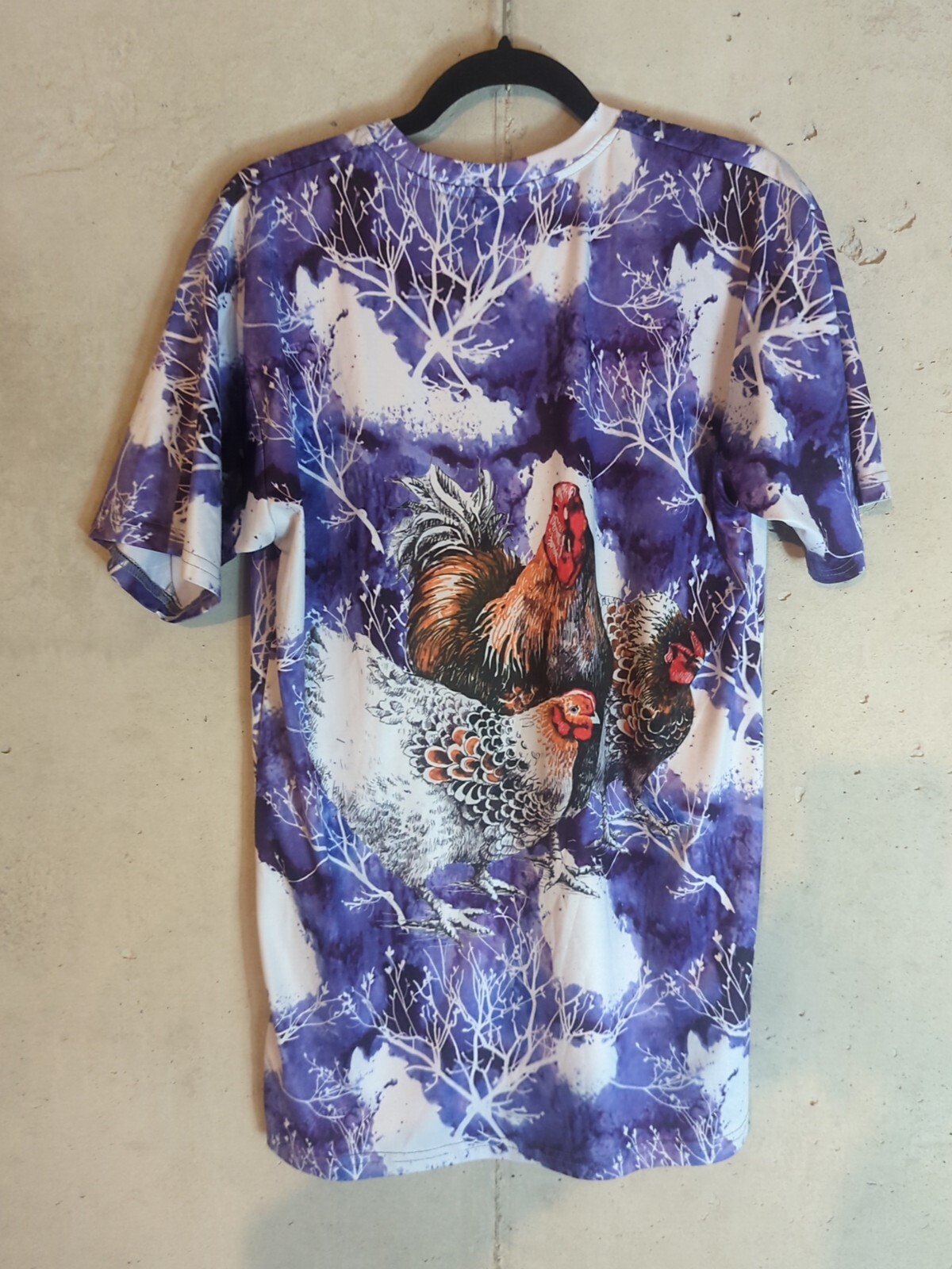 Cool Tye Dye Chicken Short Sleeve T Shirt Men's Size Med 42 Cotton gallery