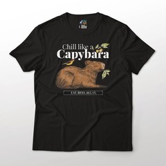 Chill Like A Capybara Eat Rest Relax Cottage Core Animal Graphic T-Shirt