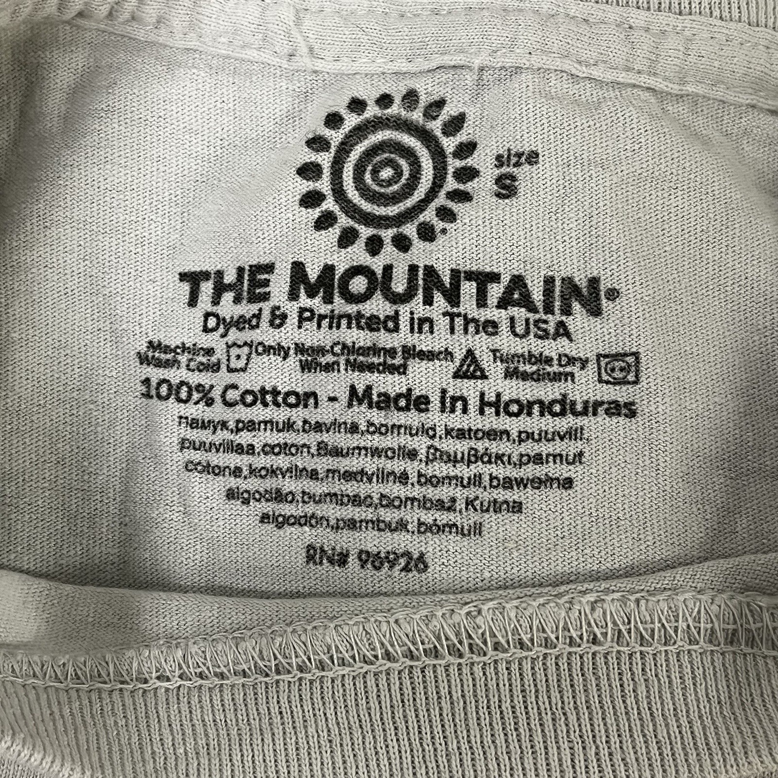 The Mountain First Amendment T-shirt, USA Flag, 100% Cotton, White, Small Eco gallery