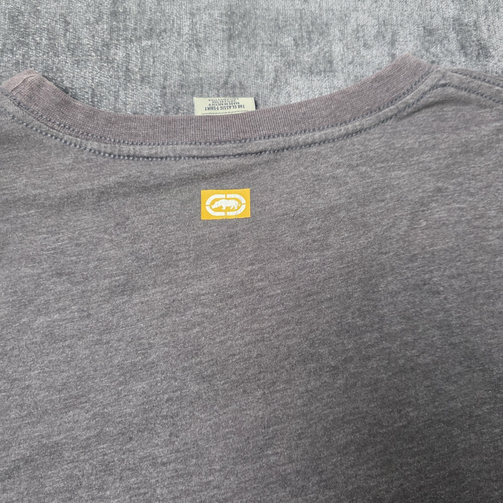 Vtg Y2K Exko Unlimited T Shirt Mens XL Gray Big Classic Logo Polycotton Hip Hop gallery
