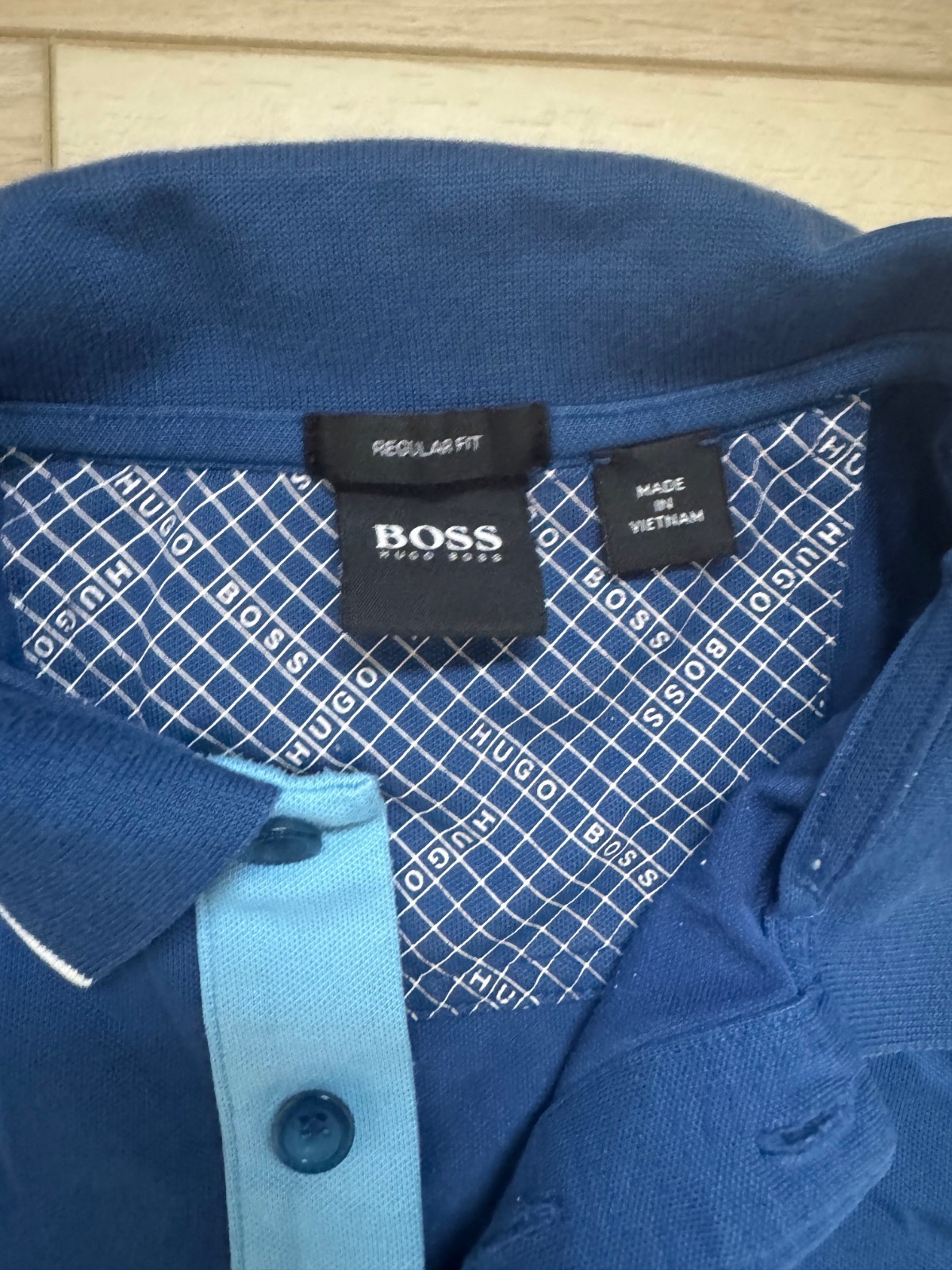 Boss T Shirt Polo Mens S BLue Short Sleeve Classic Collar gallery