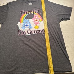 Care Bears Careful Im Grumpy Size Large Gray T Shirt Ripple Junction EUC