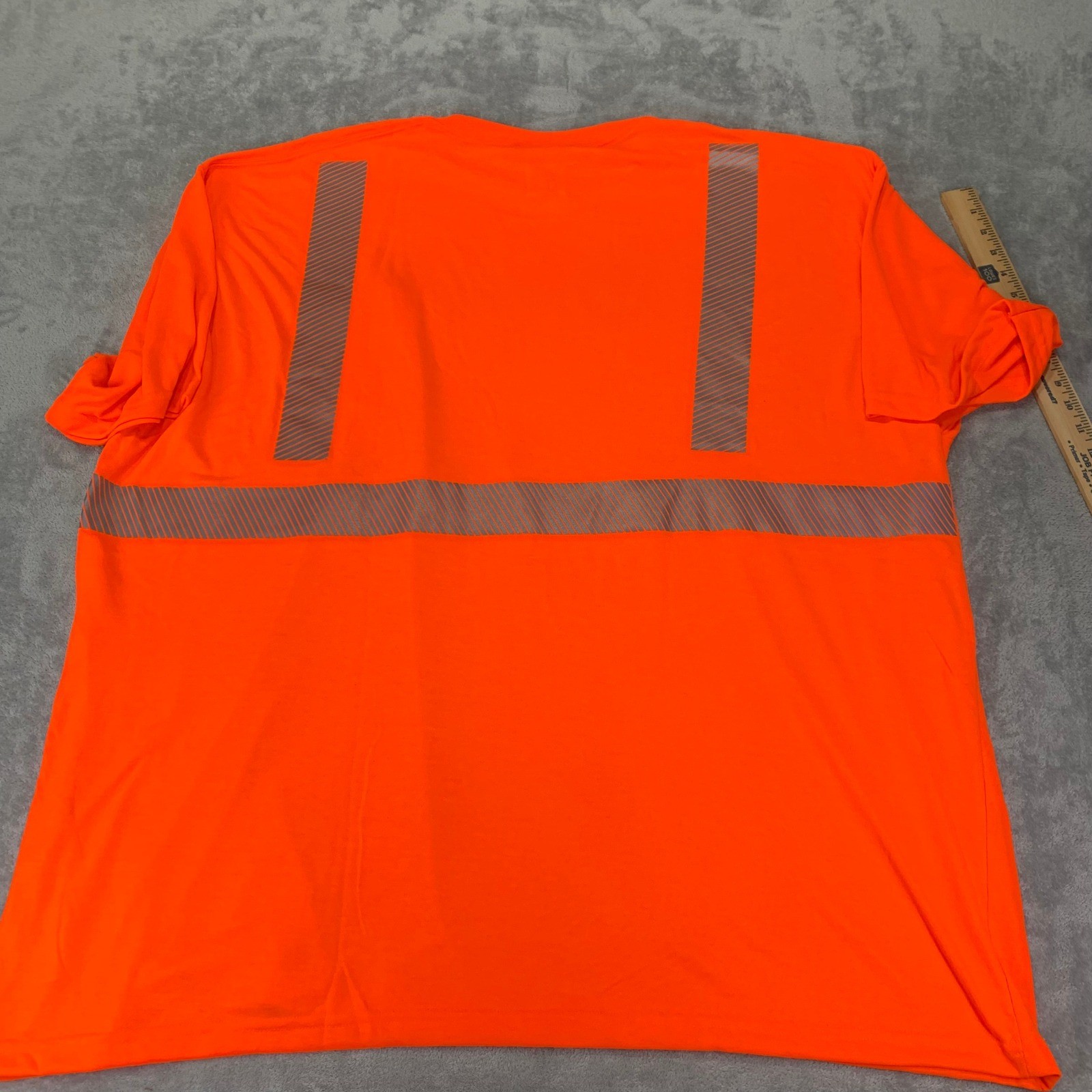 Men's Hi-Vis Orange Reflective Safety Work Shirt 5XL ANSI Class 2 3M Scotchlite gallery