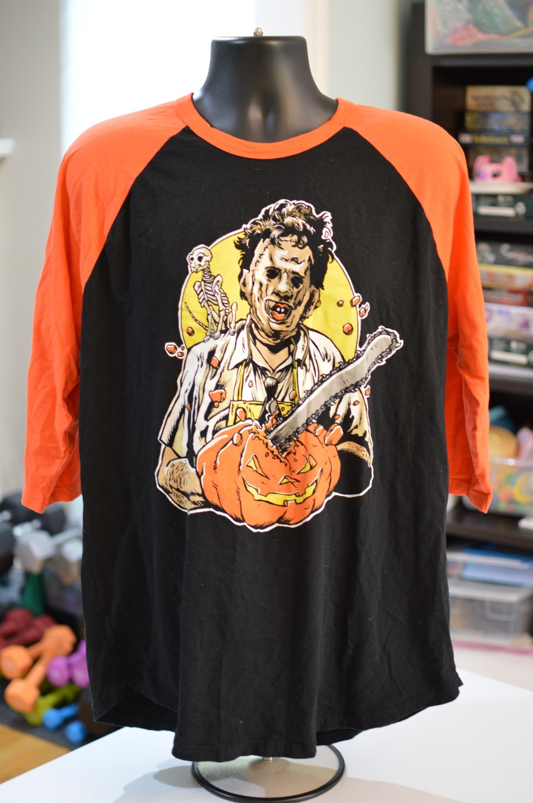 XL Fright-Rags Texas Chainsaw Massacre Leatherface Baseball Tee gallery