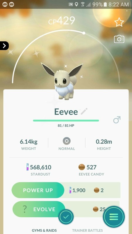 Shiny Eevee Legacy ( Last Resort ) Pokemon Tr@de Go