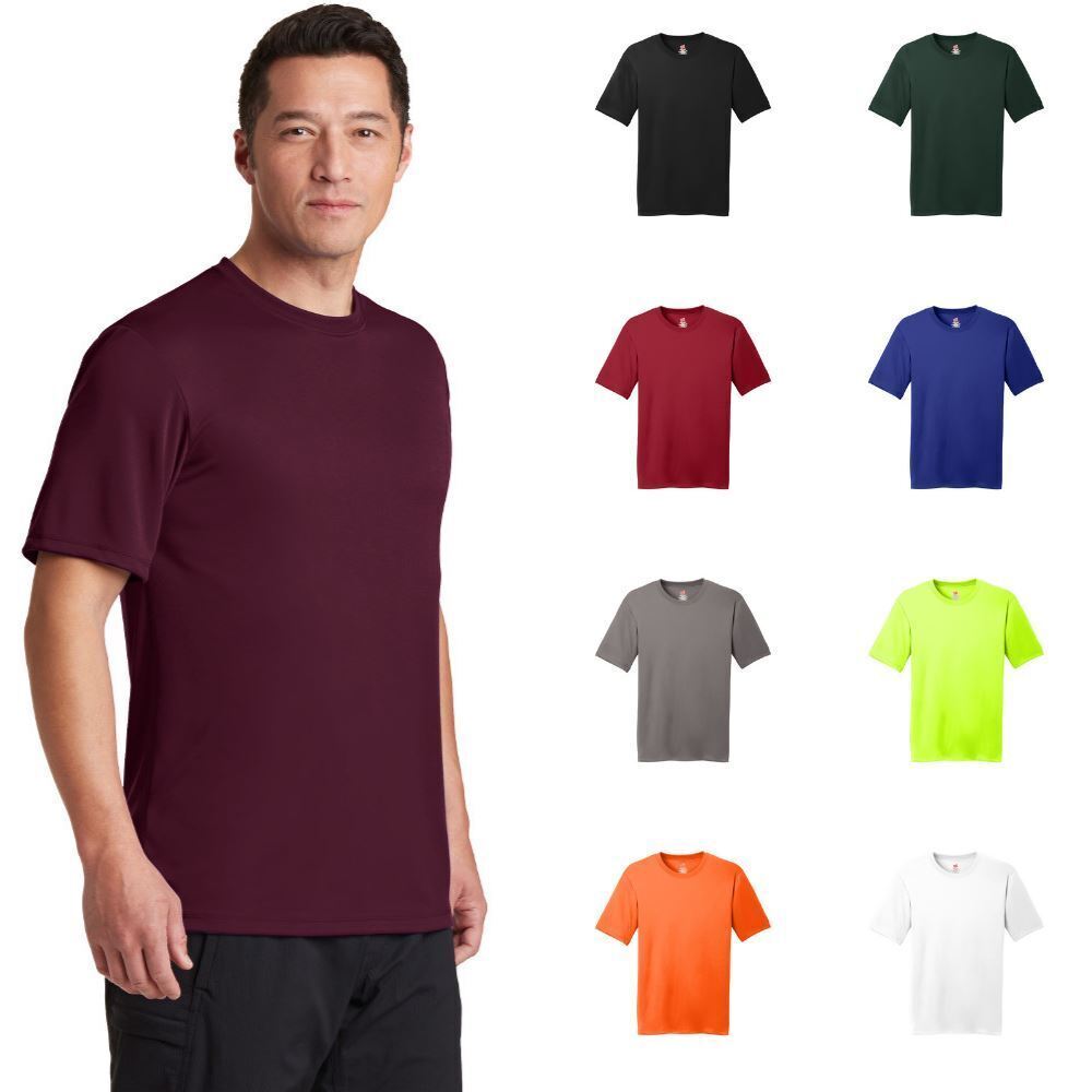 Hanes Men's T-Shirt Cool DRI TAGLESS Tees Short Sleeve Performance Moisture Wick gallery