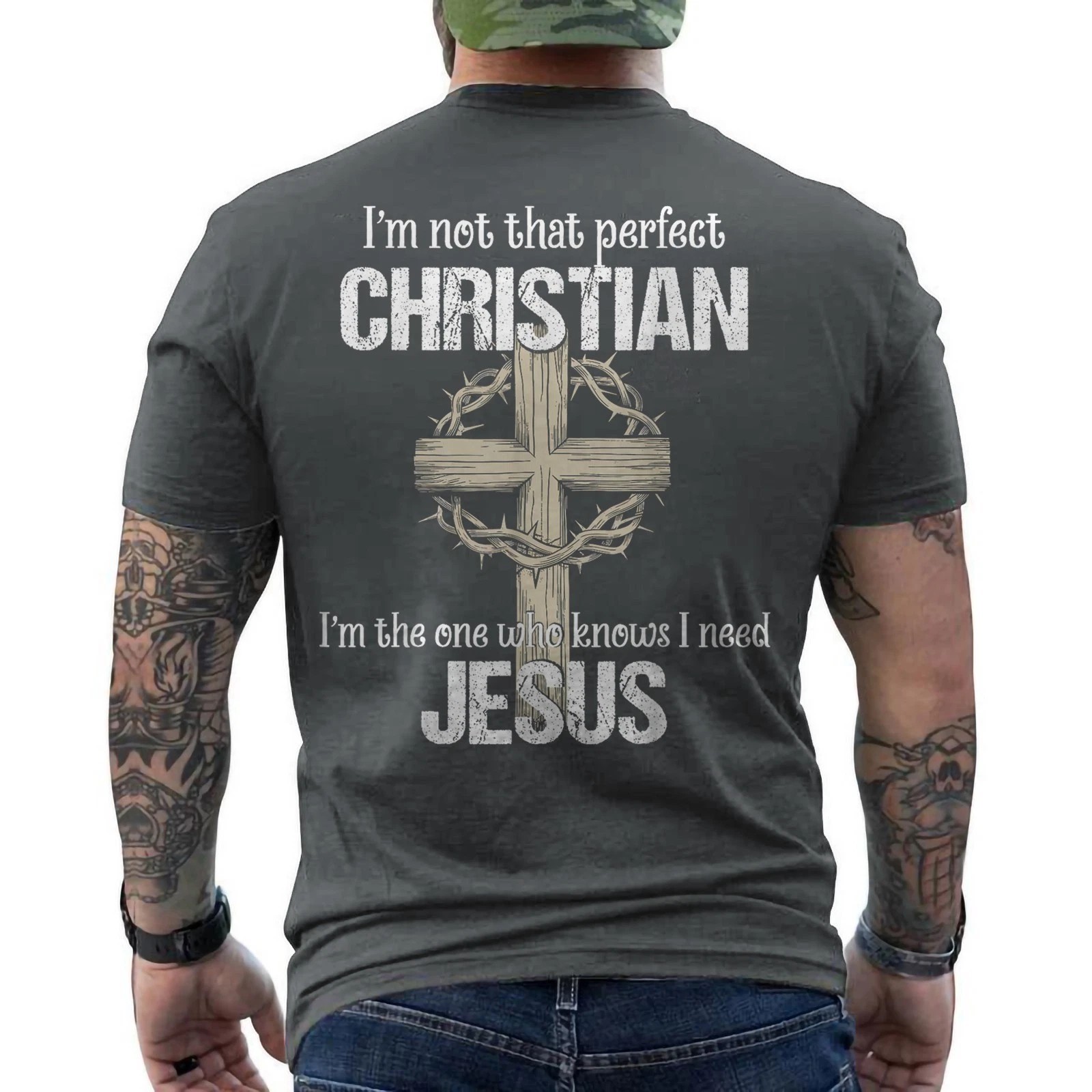 I Need Jesus T-Shirt Perfect Christian Cross Religious Faith Unisex Tee gallery