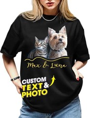 Custom Cat Name Cat Mom & Dad Tshirt Unisex Everyday Wear Cat Lover Present