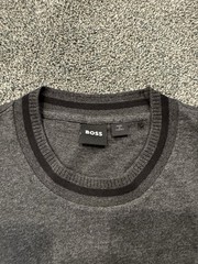 Huge Boss Solid Plain T-shirt Dark Grey XL