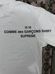 Supreme Comme Des Garcons CDG Long Sleeve T-shirt Tee White SIZE XL MENS
