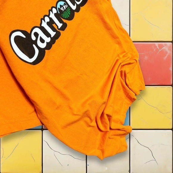 Y2K Carrots Orange Skater T Shirt Men Size M Cotton Short Sleeve Anwar Street gallery