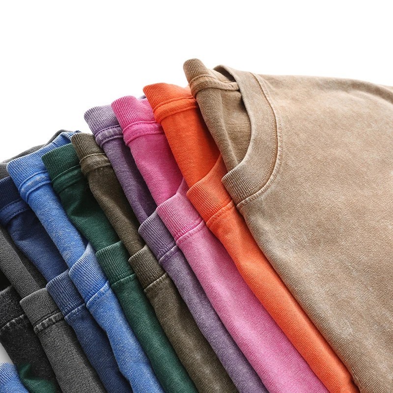 Vintage Washed T Shirt Men Women Oversized Tee 100% Cotton Casual Streetwear gallery