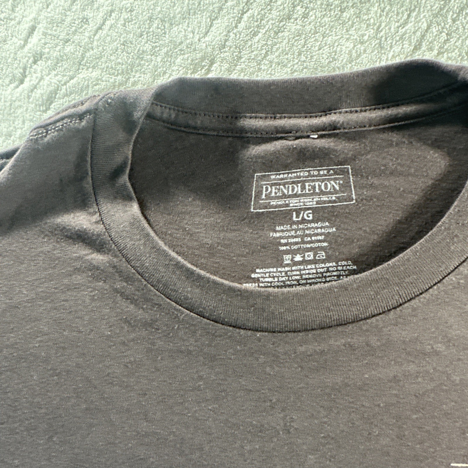 Pendleton Men’s graphic T Shirt Brown Short Sleeve Outdoors Camping LARGE NWOT gallery