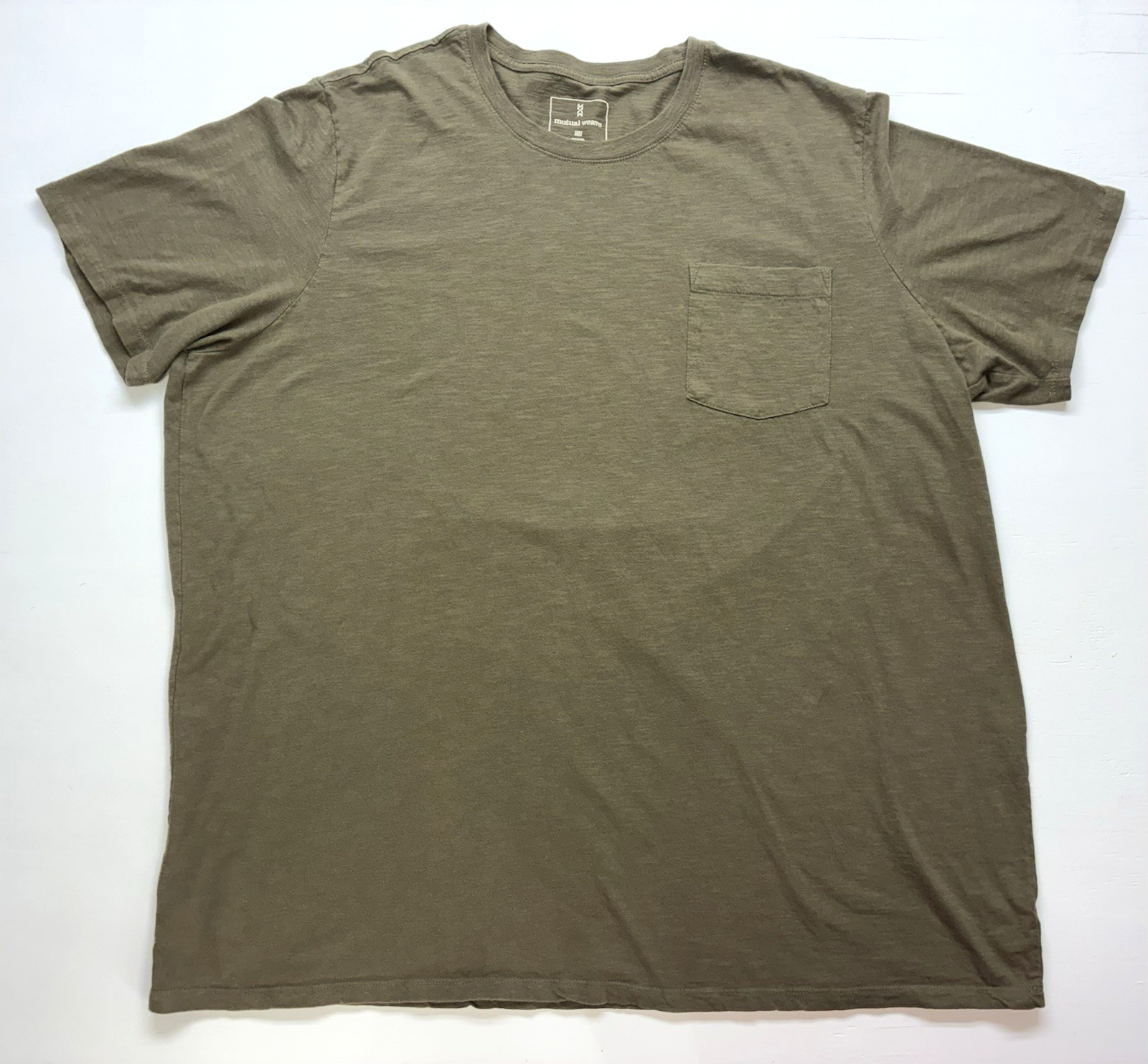 Mutual Weave Men's 3XLT Crew Neck Green Pocket T-Shirt Short Sleeve Pre-owned gallery